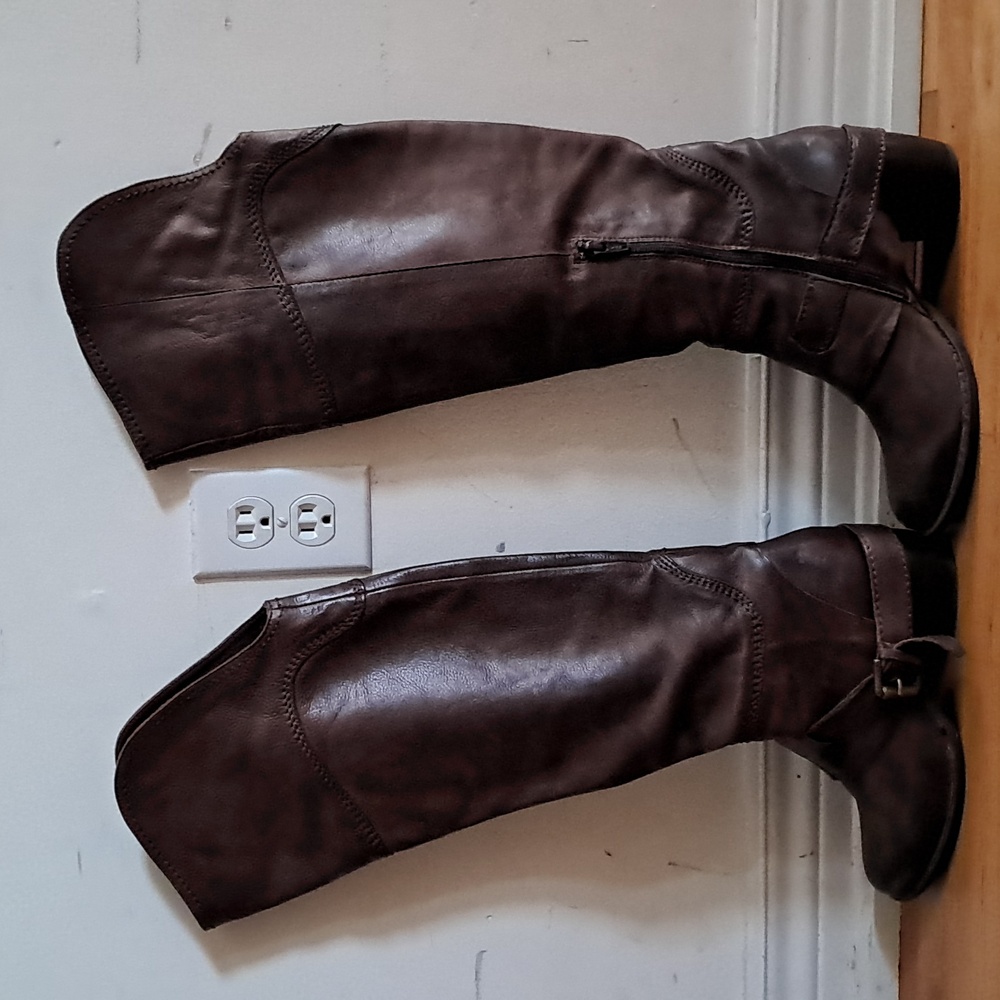 Browns knee length leather boots